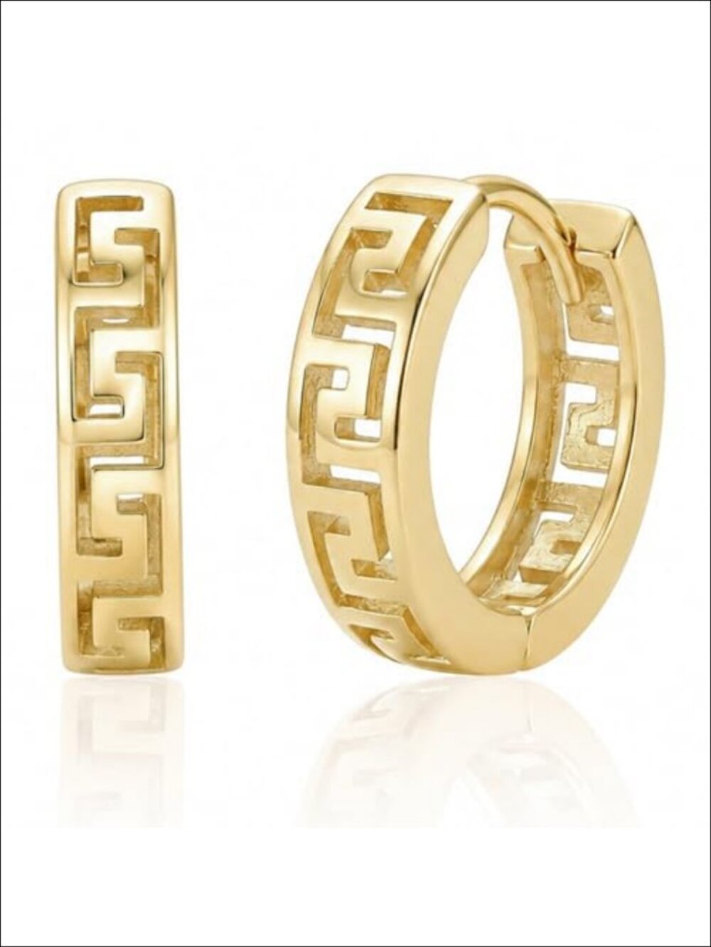 Sterling Silver Gold Plated Huggie Hoop Earrings CZ Hypoallergenic 9mm